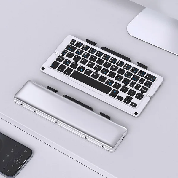 Geyes Gk618 Bluetooth Folding Keyboard Aluminum Alloy Amazon Cross-Border Exclusive Gift