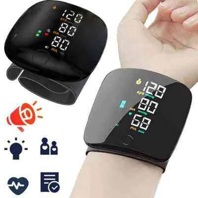 Automatic Wrist Blood Pressure Monitor – Digital BP Machine with LED Display & Voice Function | Portable Health Monitor