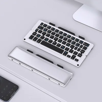 Geyes Gk618 Bluetooth Folding Keyboard Aluminum Alloy Amazon Cross-Border Exclusive Gift